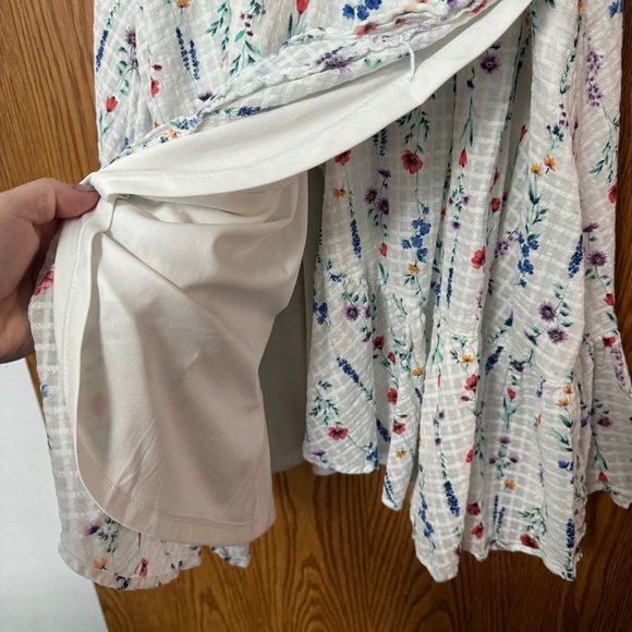 LC Lauren Conrad Mini Wrap Dress Size XXL Floral Print Short Sleeve V Neck - Picture 4 of 7